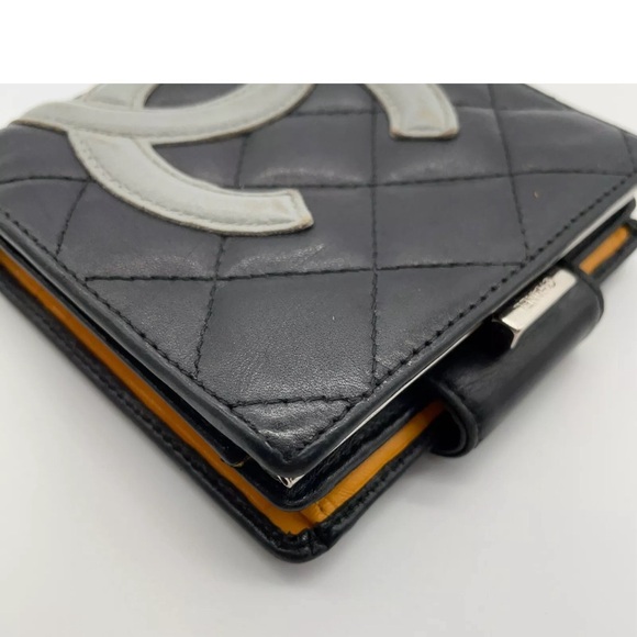 Authentic CHANEL Chanel Black Leather Coco Mark W/Box - Picture 7 of 13